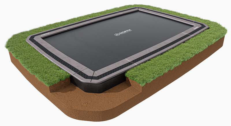 Load image into Gallery viewer, NORTH® 17′ x 12′ Rectangle In Ground Trampoline