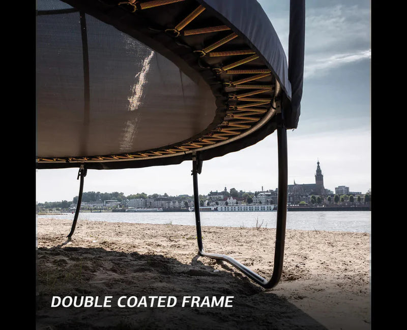 Load image into Gallery viewer, BERG Champion 11' Round Above Ground Trampoline + Safety Net Deluxe