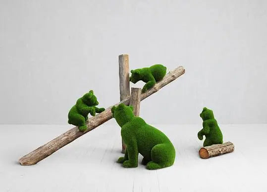 Load image into Gallery viewer, Topiary Grass Bear Family