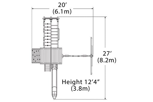 Load image into Gallery viewer, Olympian Outlook XL 1C Swing Set
