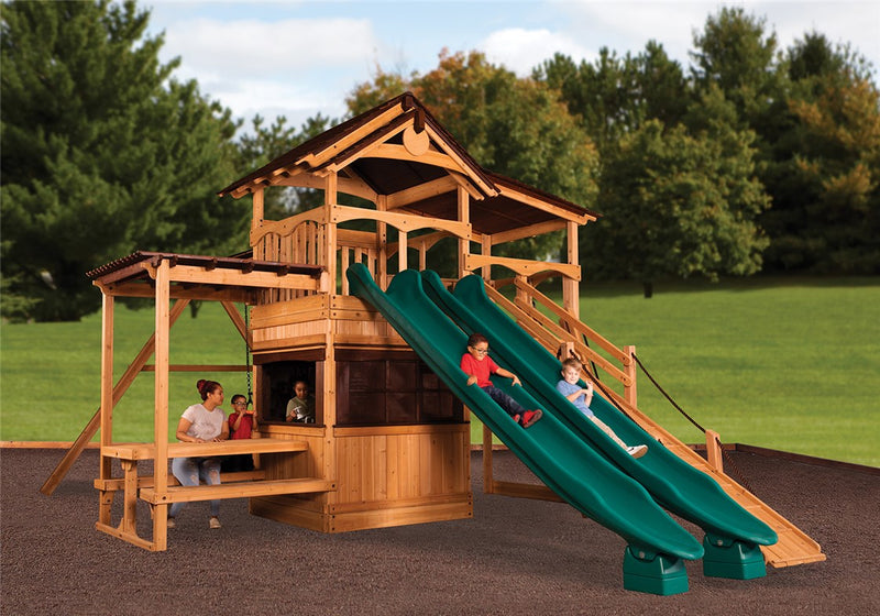 Load image into Gallery viewer, Titan Treehouse XL 4 Swing Set