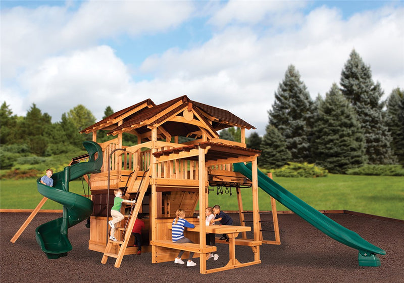 Load image into Gallery viewer, Titan Treehouse XL 6 Swing Set