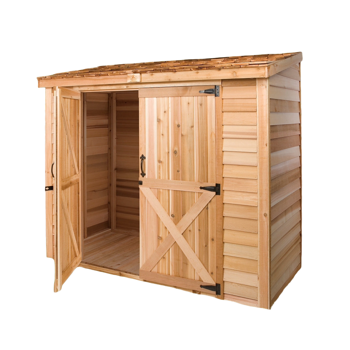 ◼️【 M 】 SEE SEE Store Super Big Boarder Cedar Shed Bayside Lean-To Double Door – Marin Backyards