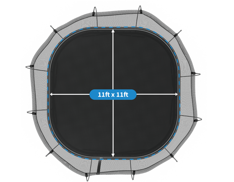 Large square deals trampoline
