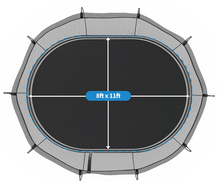 Load image into Gallery viewer, springfree trampoline medium oval dimension