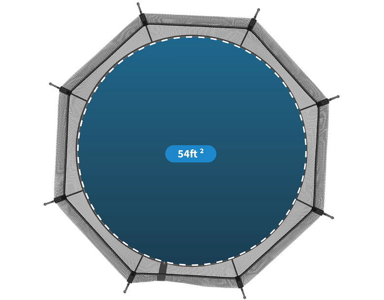 Load image into Gallery viewer, springfree trampoline compact round surface area
