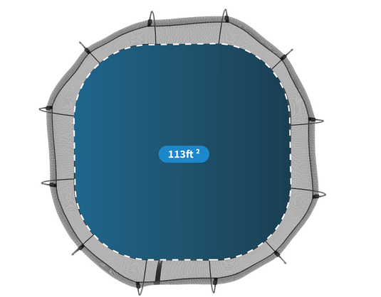 springfree trampoline surface area