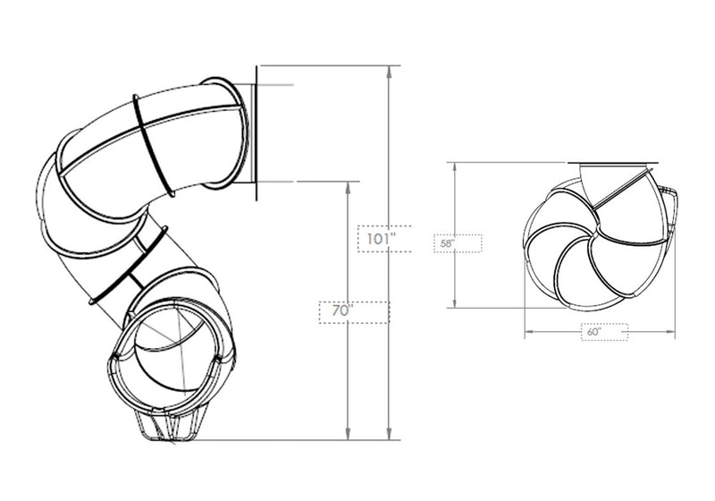 Load image into Gallery viewer, Spiral Tube Slide 6' Green