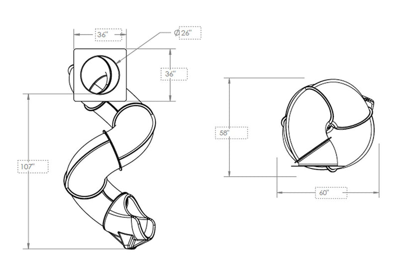 Load image into Gallery viewer, Spiral Tube Slide 9' Green
