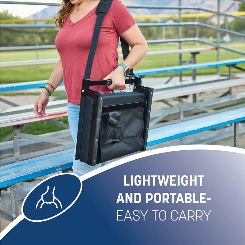 Load image into Gallery viewer, Skywalker Sports Stadium Seat with Back Support - Comfortable and Portable Folding Stadium Seat Cushion for Bleachers