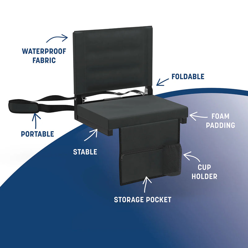 Load image into Gallery viewer, Skywalker Sports Stadium Seat with Back Support - Comfortable and Portable Folding Stadium Seat Cushion for Bleachers
