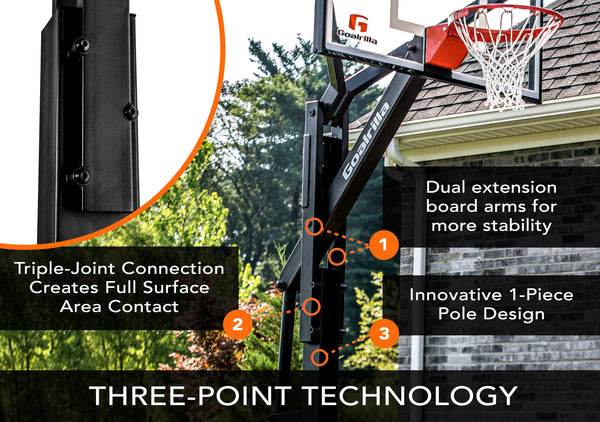 Load image into Gallery viewer, Goalrilla FT72G - 72" In-Ground Glass Backboard