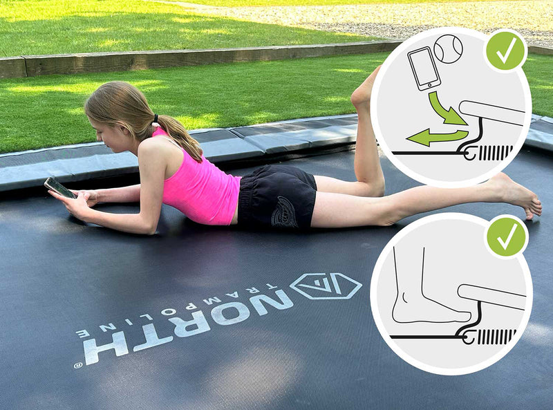 Load image into Gallery viewer, NORTH® 17′ x 12′ Rectangle In Ground Trampoline