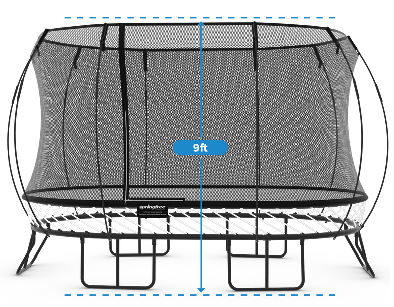 Load image into Gallery viewer, springfree trampoline large oval height