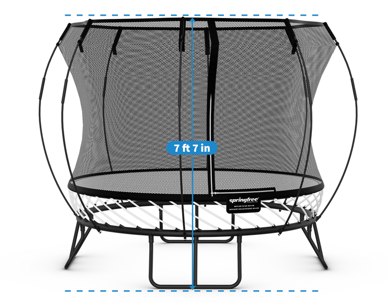 Load image into Gallery viewer, springfree trampoline compact round height