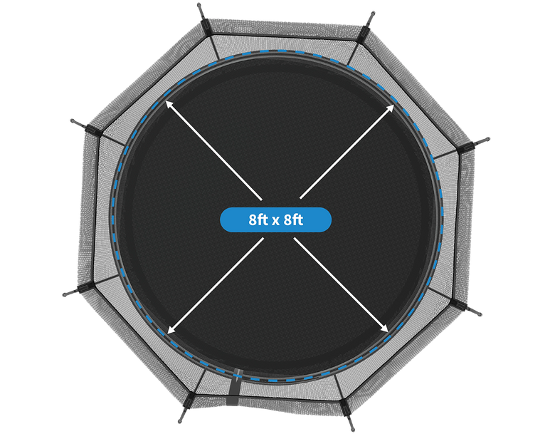 Load image into Gallery viewer, springfree trampoline compact round mat dimension