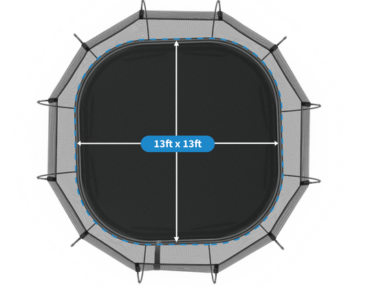 springfree trampoline jumbo square size of mat