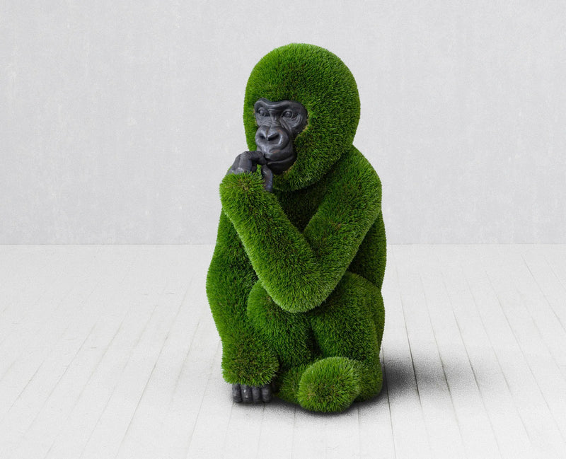 Load image into Gallery viewer, Topiary Baby Gorilla w/ Carved Face