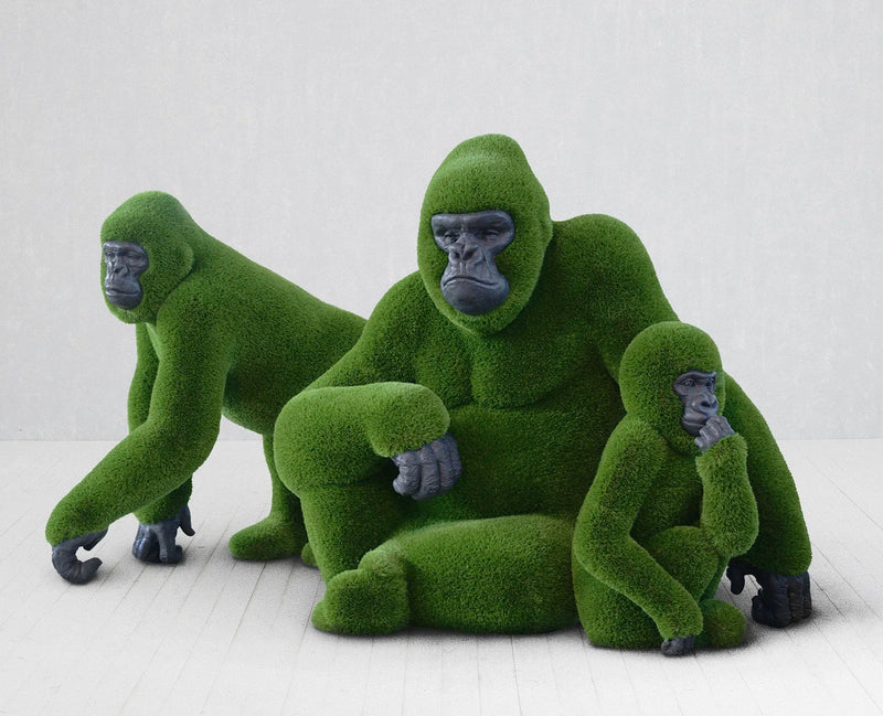 Load image into Gallery viewer, Topiary Female Gorilla w/ Carved Face