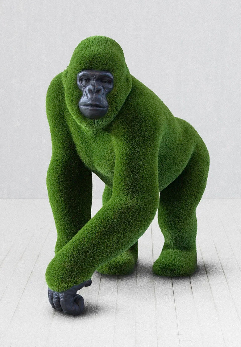 Load image into Gallery viewer, Topiary Female Gorilla w/ Carved Face