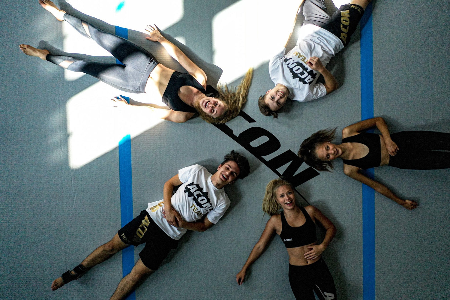 kids on an acon airtrack mat