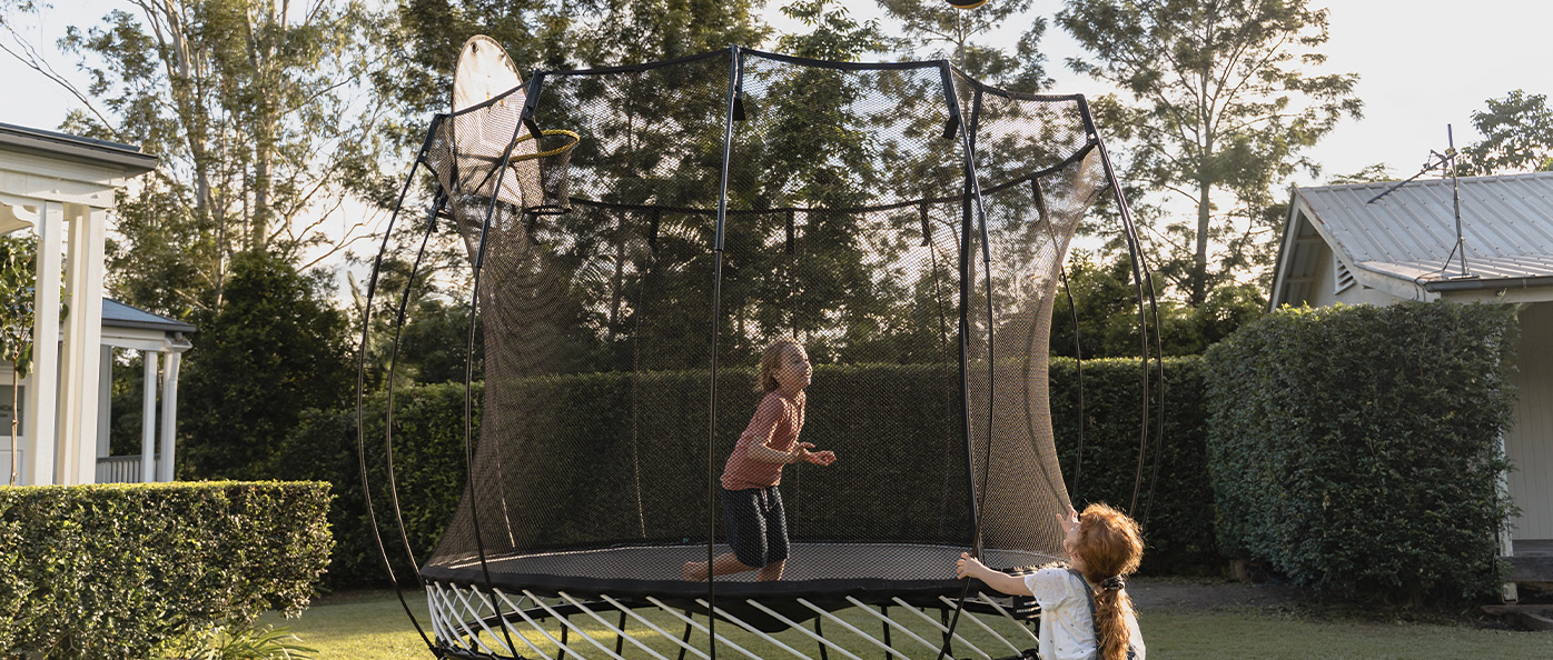 A photo of an AlleyOop Round Trampoline