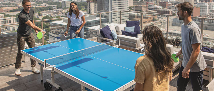 Marin Backyards | Shop STIGA Table Tennis Tables and Accessories | Group of friends playing table tennis