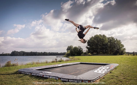 BERG Ultimate Pro Bouncer 16.5'x16.5' Square In-Ground Trampoline