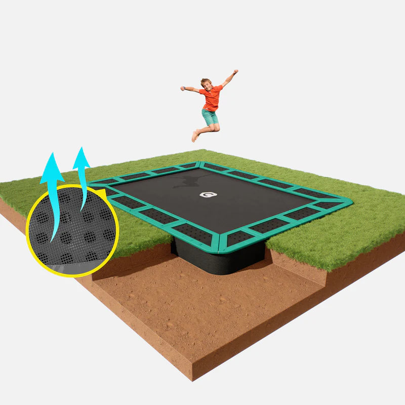 Load image into Gallery viewer, 11ft X 8ft Capital Inground Trampoline
