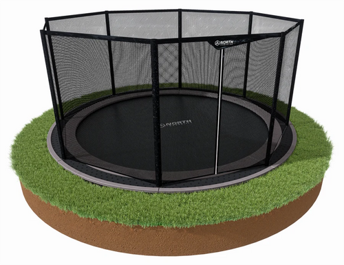 NORTH® 14′ Round In-Ground Trampoline Safety Net