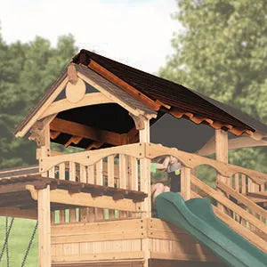 Balcony XL Wood Roof (Gable Side)