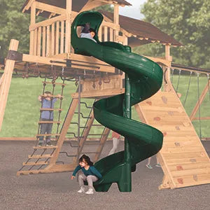 Open Spiral Slide 9' Green