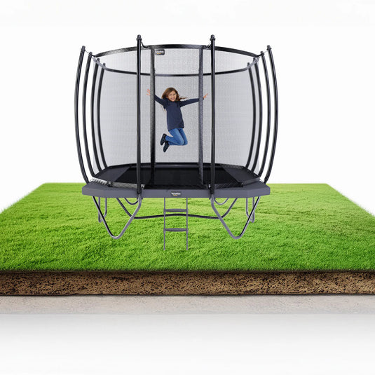 10'x17' Rectangle Pro-Line Avyna Above Ground Trampoline with Enclosure