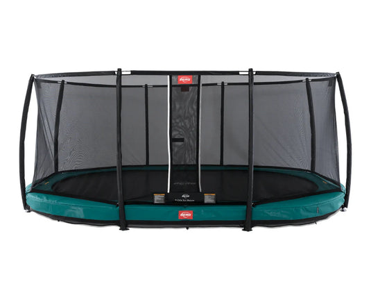 BERG Grand Champion 17' Oval Lo-Ground Trampoline with Enclosure