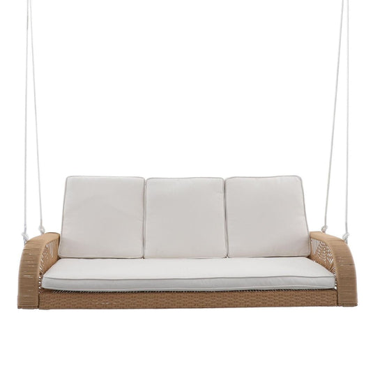 East Green Lucca Wicker Porch Swing with Cushions