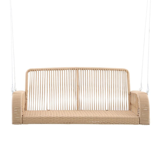 East Green Lucca Wicker Porch Swing with Cushions