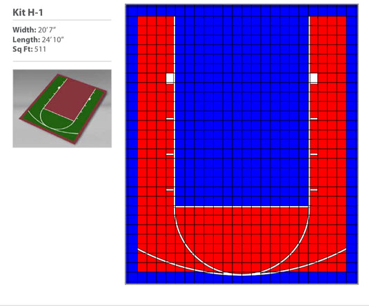 Small Basketball Court Kit 1