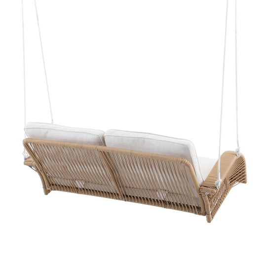East Green Lucca Wicker Porch Swing with Cushions