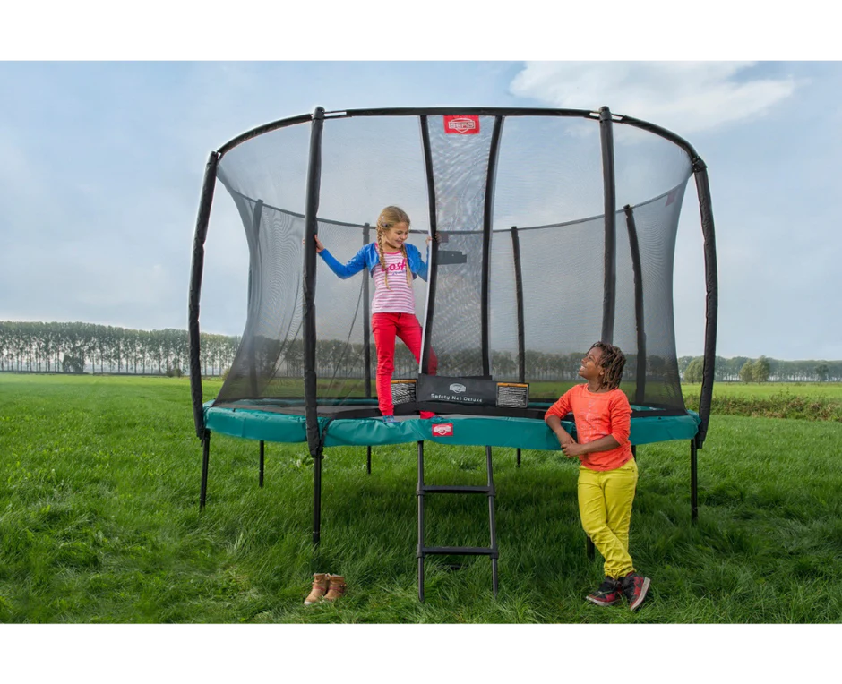 BERG Champion 14' Round Above Ground Trampoline + Safety Net Deluxe