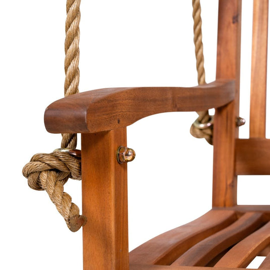 East Green Hayden Acacia Porch Swing