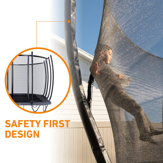 10'x17' Rectangle Pro-Line Avyna Above Ground Trampoline with Enclosure