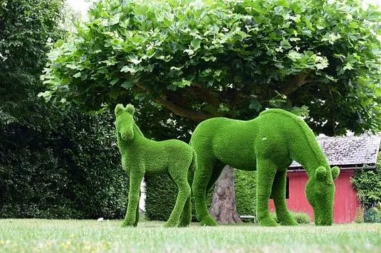 Topiary Grazing Horse