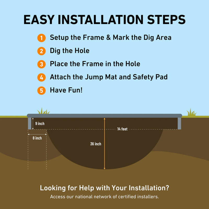 Load image into Gallery viewer, 14′ Round Pro-Line Avyna In-ground Trampoline
