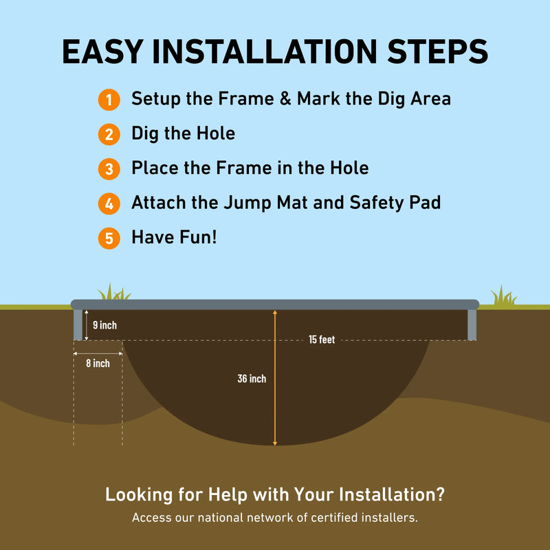 Load image into Gallery viewer, 15′ Round Pro-Line Avyna In-ground Trampoline
