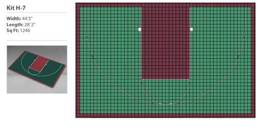 Half Basketball Court Kit 7