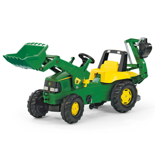 Ride On John Deere Pedal Loader With Backhoe