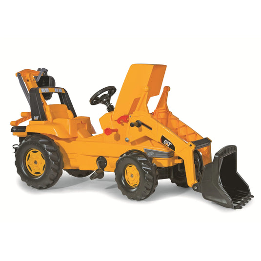 Ride On - CAT Front Loader w/ Backhoe Pedal Tractor