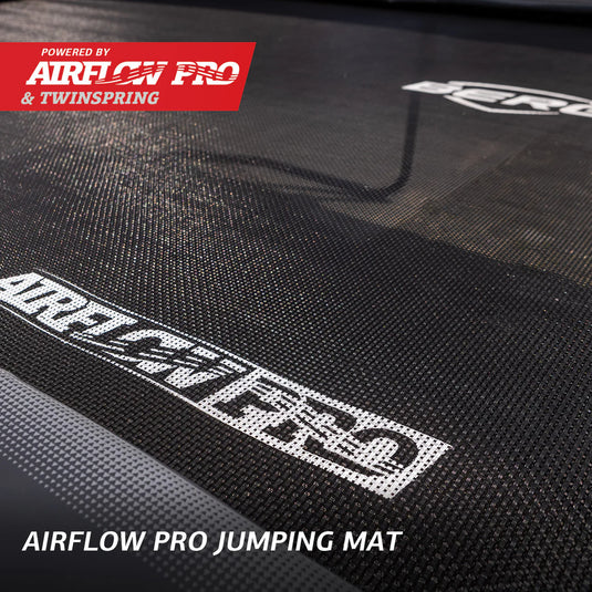 BERG Ultim Champion 10'x16' Rectangular Above Ground Trampoline + Safety Net DLX XL