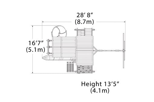 Olympian Peak Jumbo 3 Swing Set