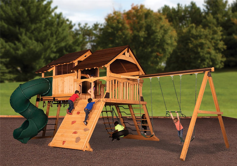 Load image into Gallery viewer, Olympian Peak Jumbo 3 Swing Set
